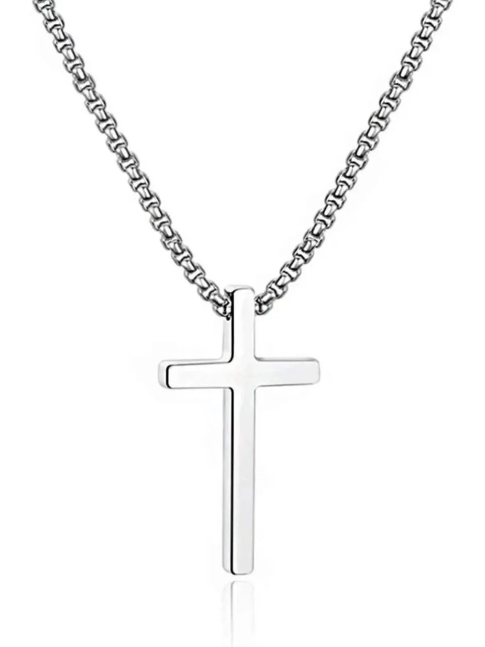 Stylish Cross Necklace for Men & Teen Boys | Adjustable 16-30 Inch Chain